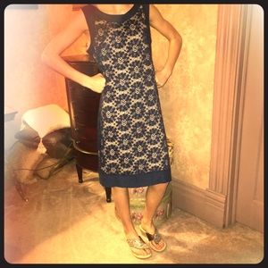 Dressy lace overlay dress